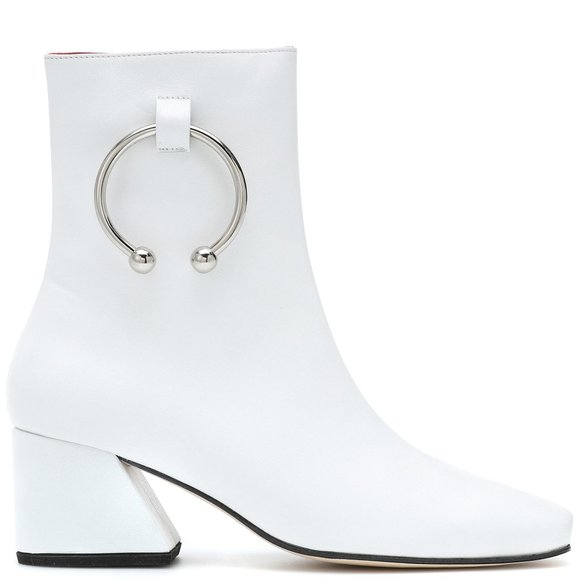 DORTEYMUR White Leather Nizip Boots Size 37